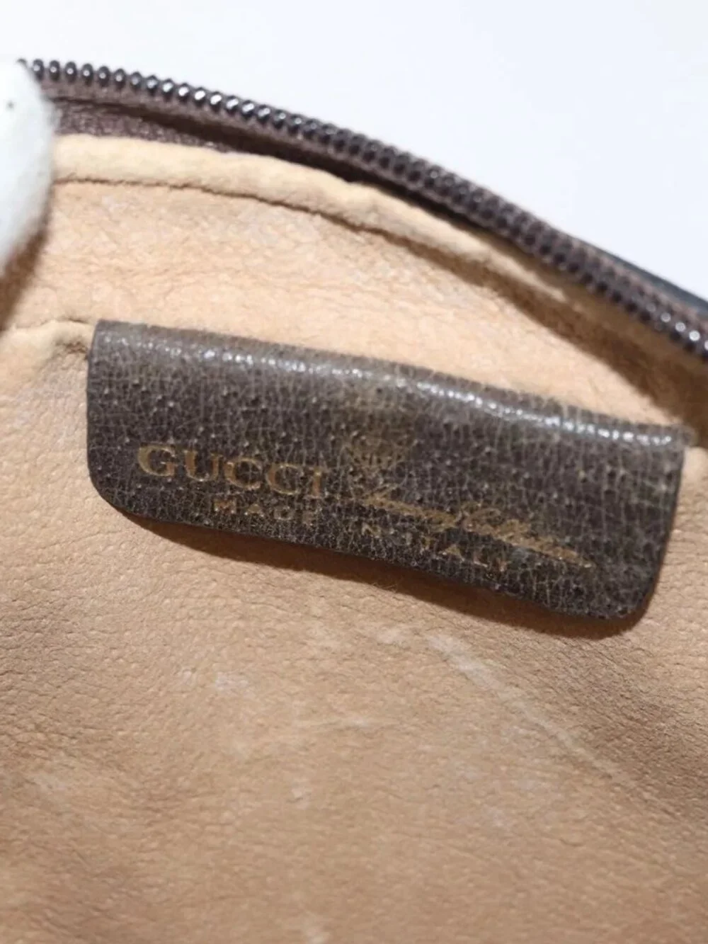 GUCCI GG Supreme Web Sherry Line Bag PVC Beige Red 32 014 3553 Auth BA13149